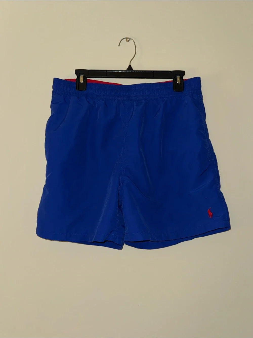 Polo by Ralph Lauren Royal Blue Swim Trunks with Red Waistband